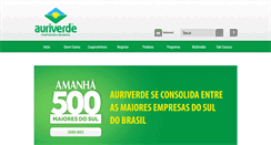 Desktop Screenshot of cooperauriverde.com.br