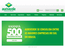 Tablet Screenshot of cooperauriverde.com.br